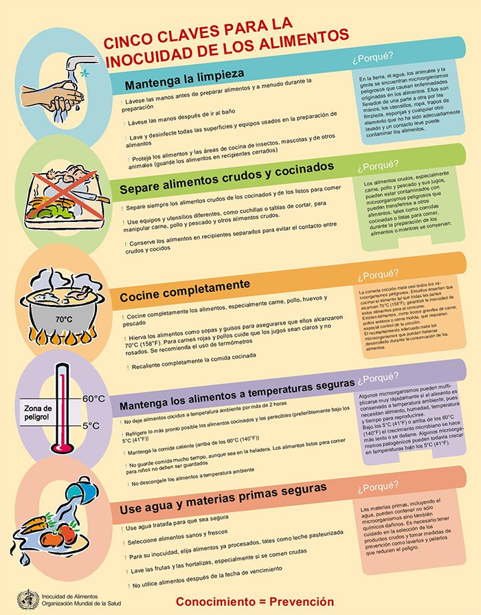 cinco claves inocuidad OMS